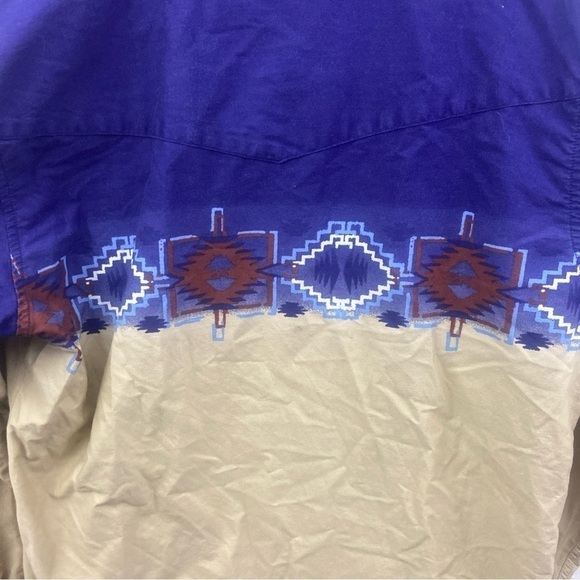 Cumberland Outfitters Unique Pearl Snap Western Shirt Aztec Men's Size LARGE - Picture 10 of 11